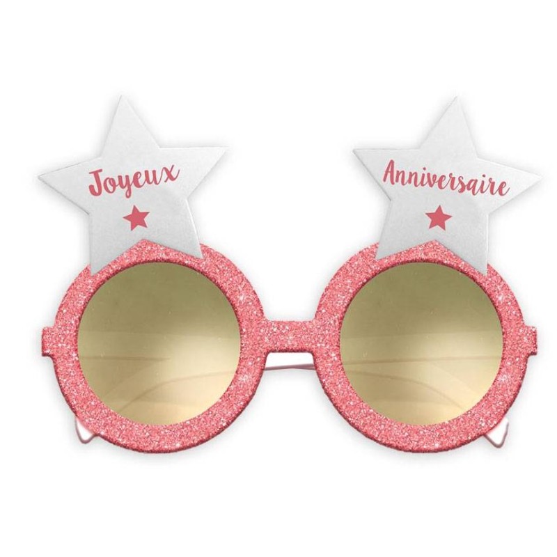 Lunettes étoile rose anniversaire