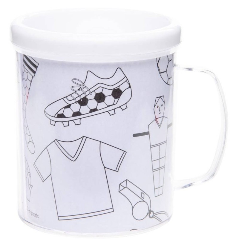 Mug foot à colorier