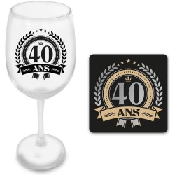 Coffret verre à vin 40 ans