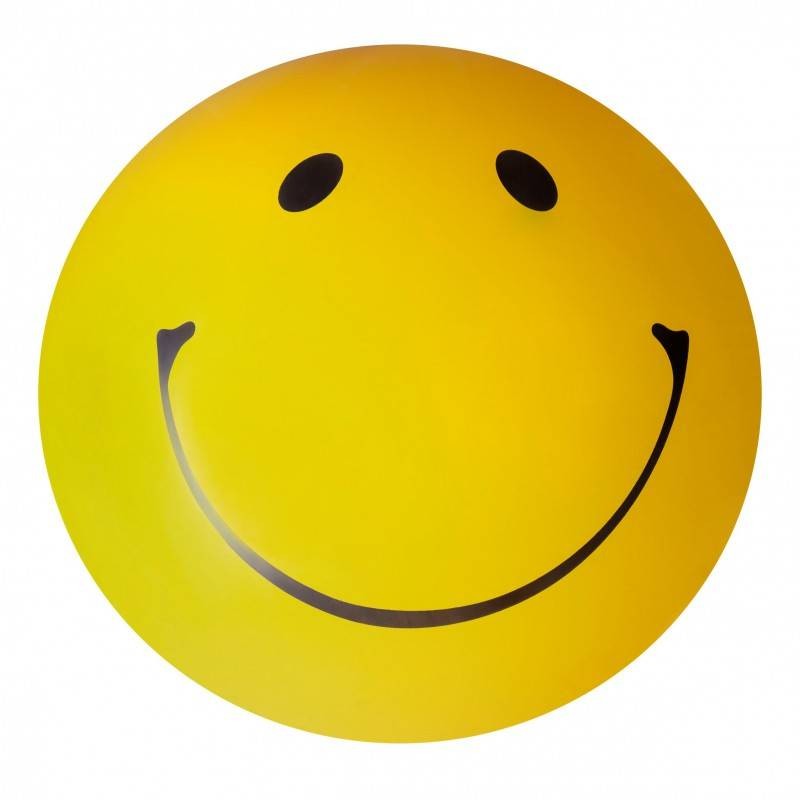 Ballon 92cm jaune Smiley