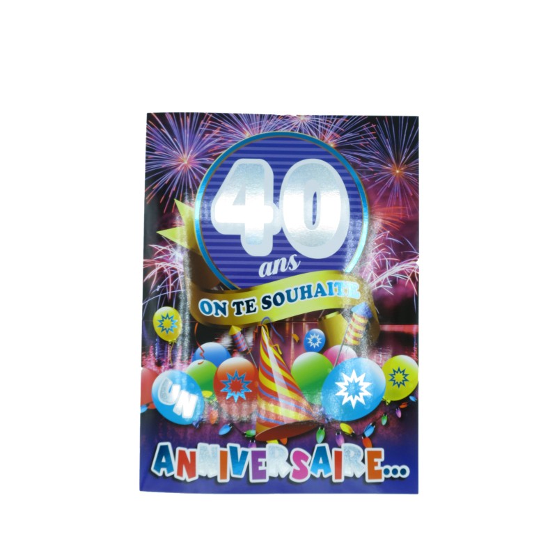 Carte anniversaire 40 ans - Du côté de chez Julou