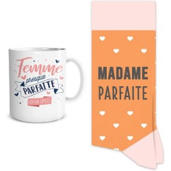 Coffret mug chaussettes "madame parfaite"