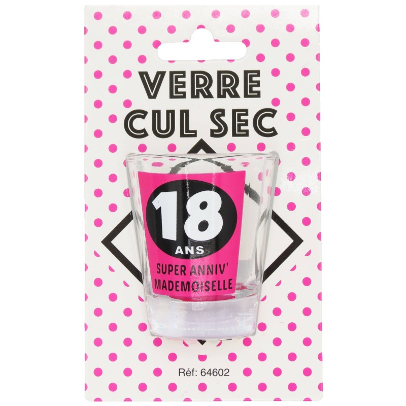 Verre cul sec 18 ans rose