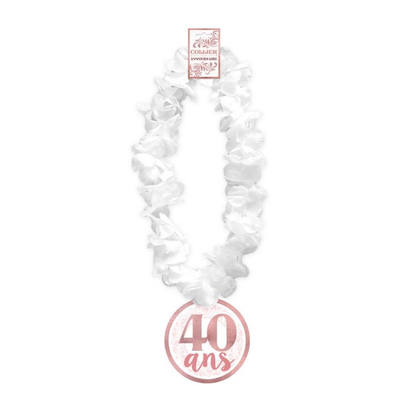 Collier fleur 40 ans femme