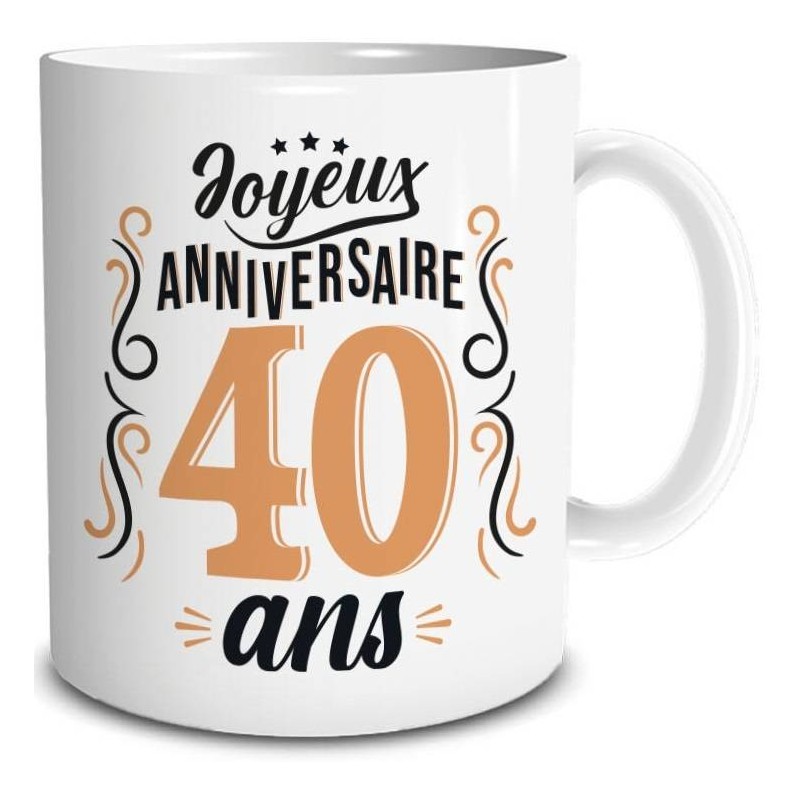 Mug blanc 40 ans