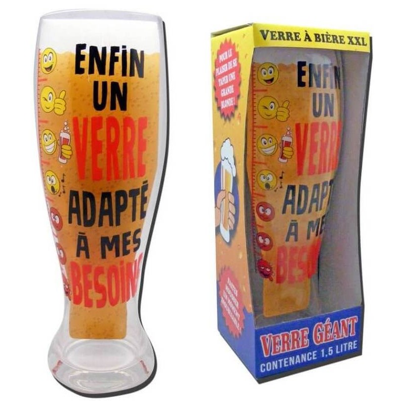 Verre à bière géant 30cm adapté à mes besoins