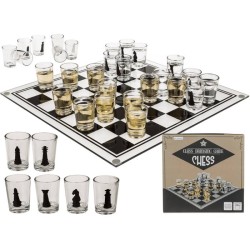 Jeu à boire échecs avec 32 verres