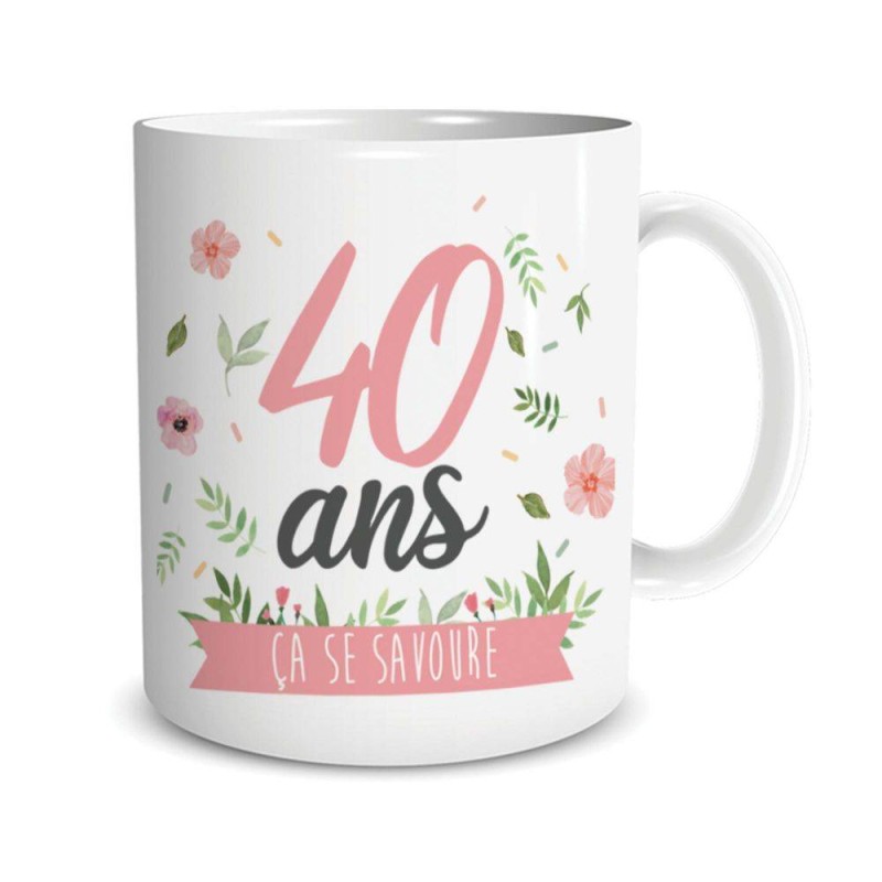 Mug 40 ans "Ça se savoure"