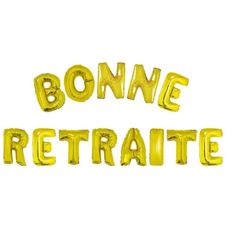 Kit Ballons aluminium "Bonne retraite"