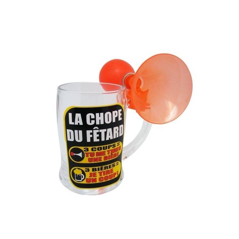 Chope à bière trompette - fêtard