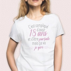 T-shirt femme "18ans...je gère"