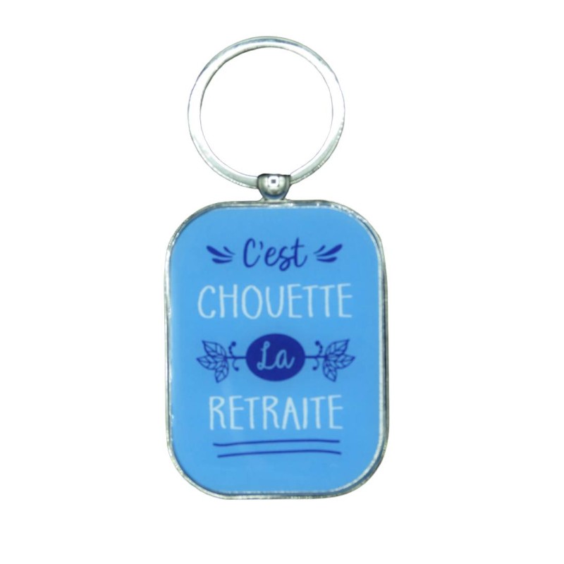 Porte-clés "C'est chouette la retraite"