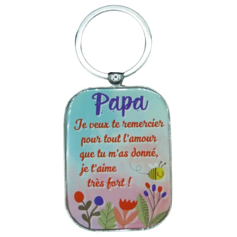 Porte-clés papa en métal