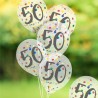 Sachet de 6 Ballons Confettis 50