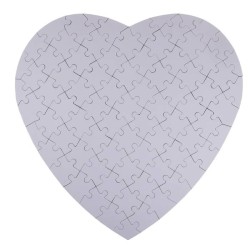 Puzzle blanc en forme de coeur