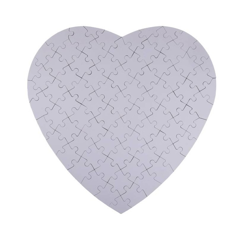 Puzzle blanc en forme de coeur