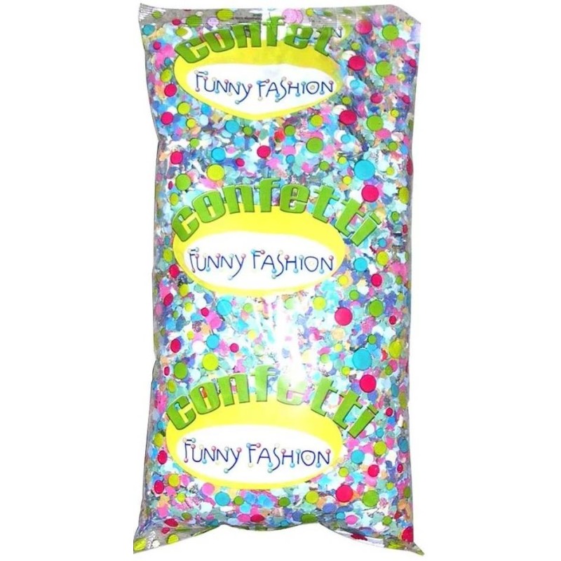 Sachet de 250g de confettis multicolores