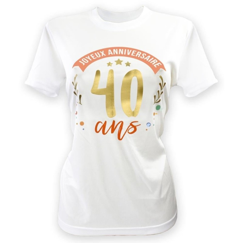 T-shirt à dédicacer femme - Cadeau 40 ans