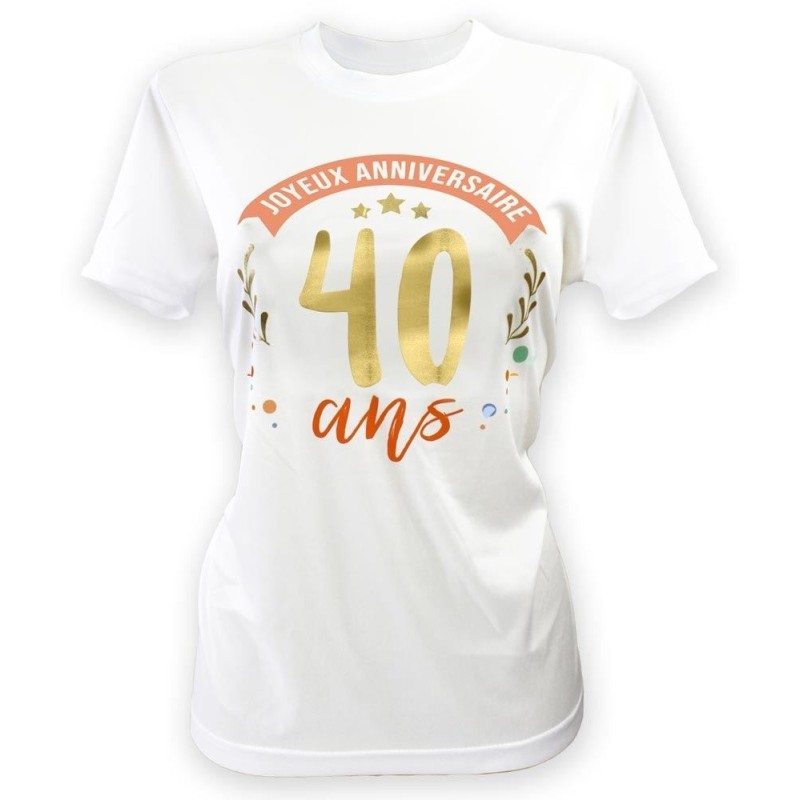 T-shirt a dédicacer femme - Cadeau 40 ans