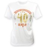 T-shirt a dédicacer femme - Cadeau 40 ans
