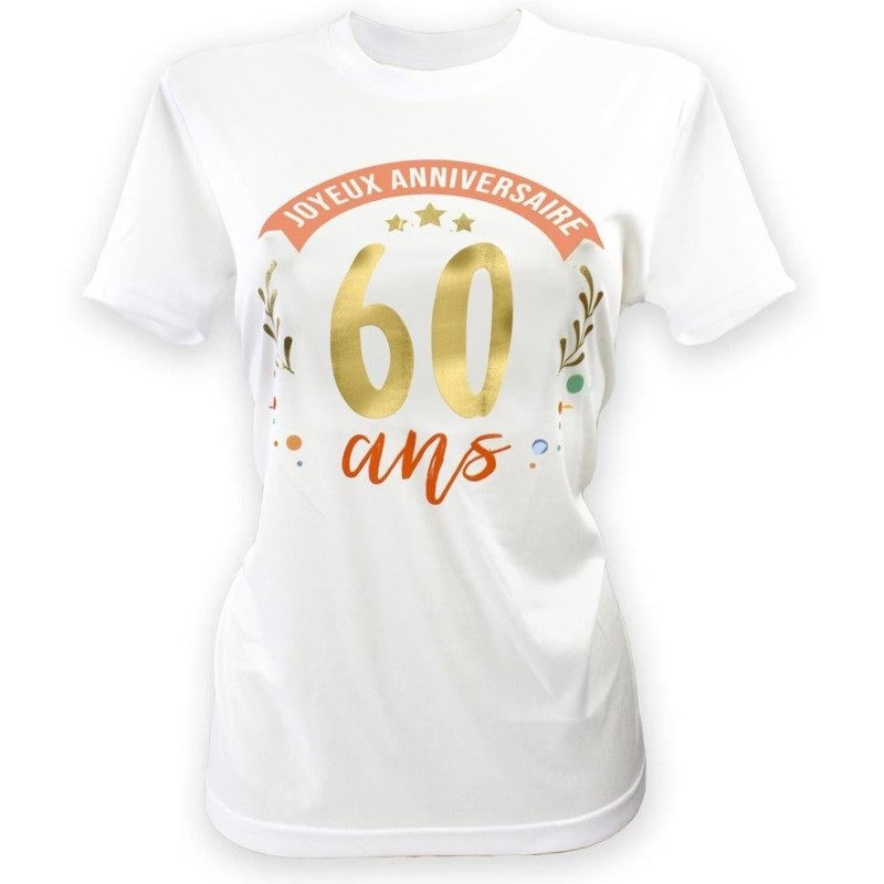 T-shirt à dédicacer femme - Cadeau 60 ans