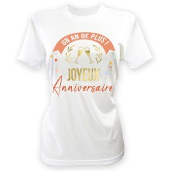 T-shirt à dédicacer femme - Cadeau anniversaire 1 an de +