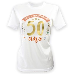 T-shirt à dédicacer femme - Cadeau 50 ans