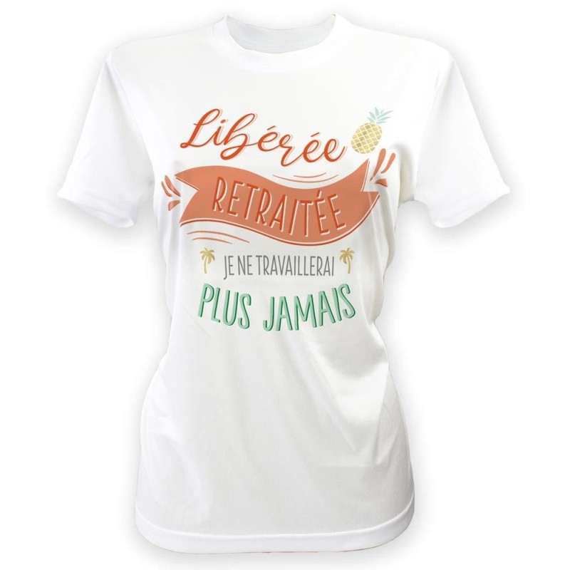 T-shirt à dédicacer femme - Cadeau retraite