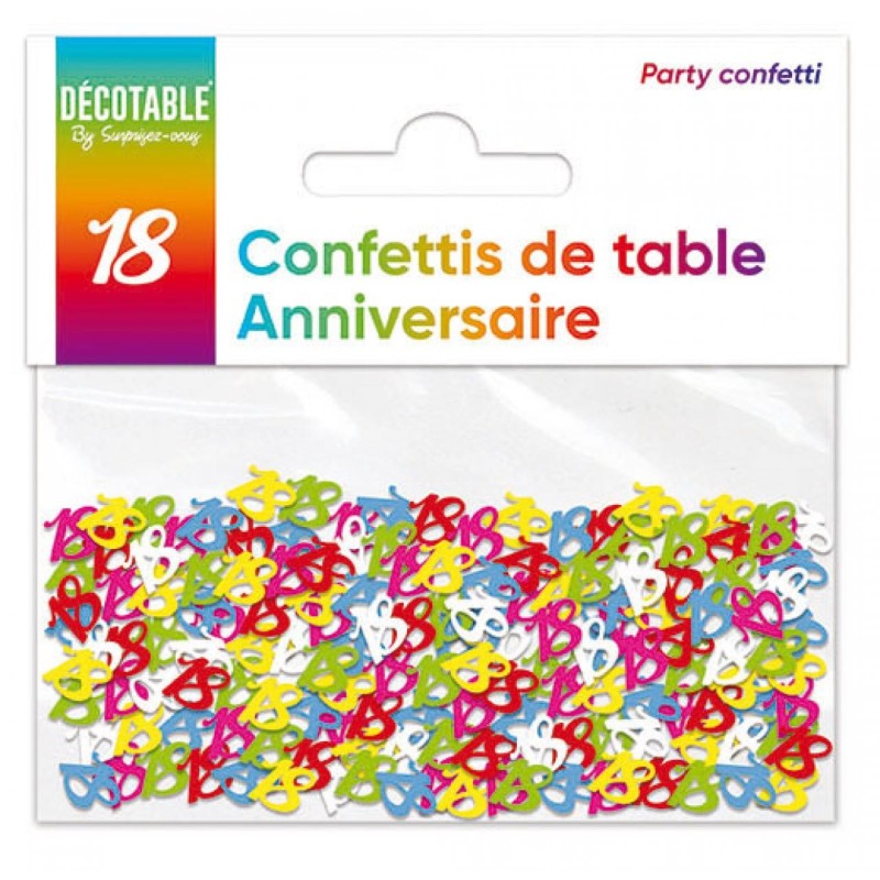 Confettis de table - Déco 18 ans