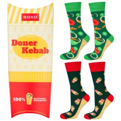 2 paires chaussettes kebab - Cadeau humour