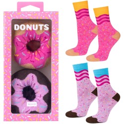 2 paires chaussettes donuts - Cadeau humour