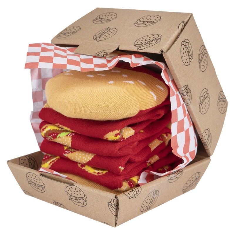 Chaussettes hamburger - Cadeau humour
