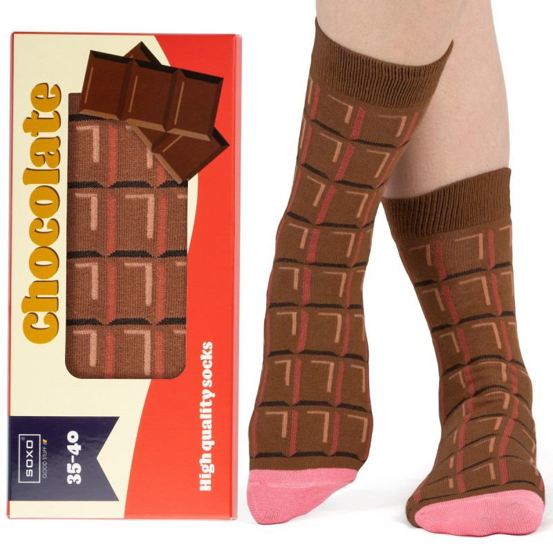 Chaussettes chocolat femme - Cadeau humour