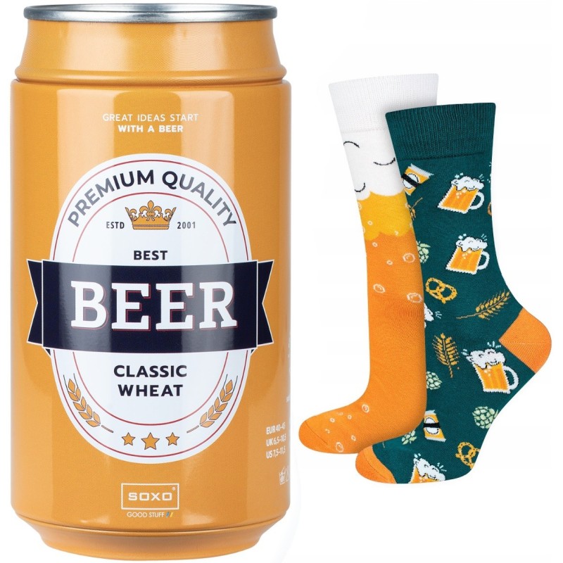 Chaussettes insolites bière - Cadeau humour