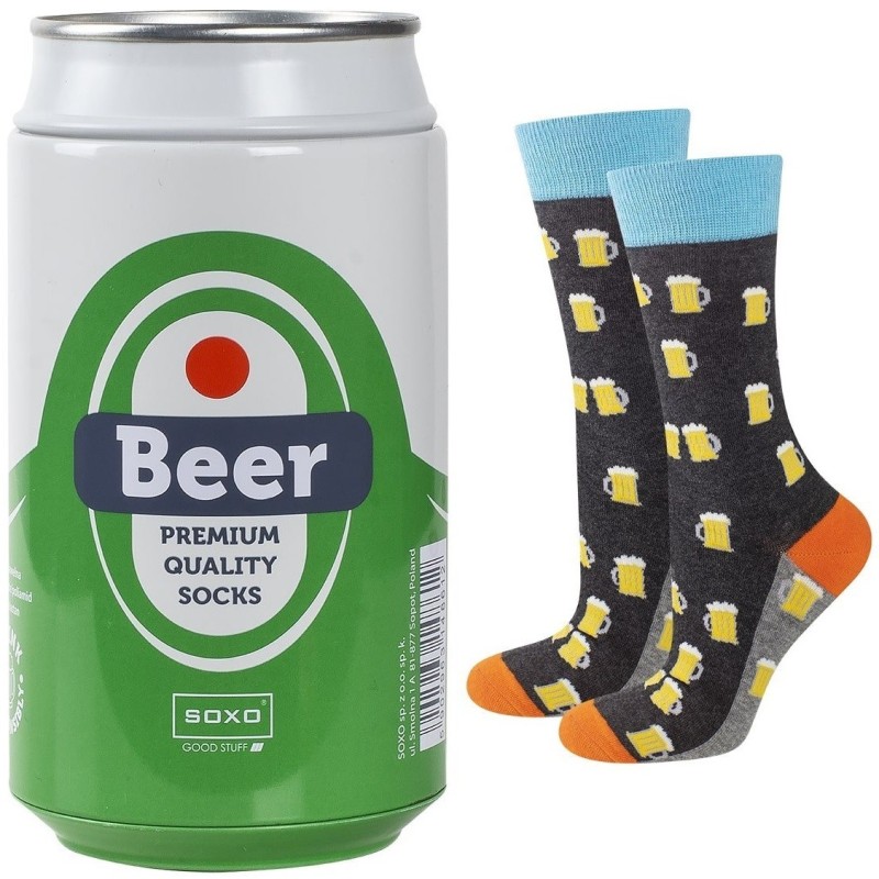 Chaussettes humoristiques bière - Coloris vert