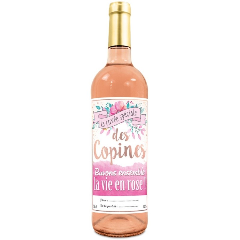 Vin humoristique - Rosé cuvée des copines