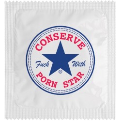Préservatif humoristique "conserve porn star"