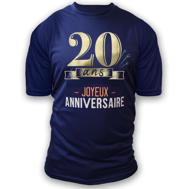 T-shirt à dédicacer homme - Cadeau 20 ans