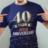 T-shirt à dédicacer homme - Cadeau 40 ans
