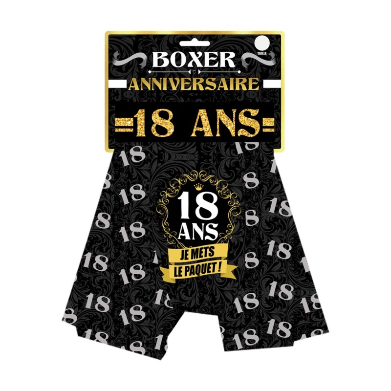 Boxer festif 18 ans "Je mets le paquet !"