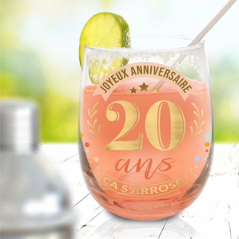 Verre rond 20 ans