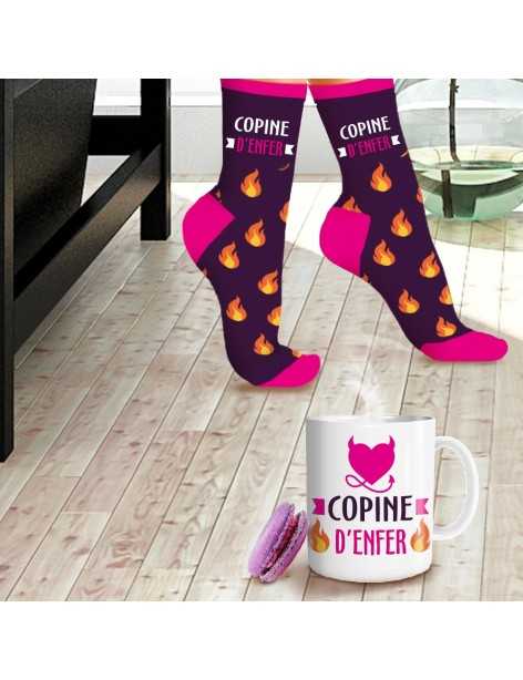 Coffret mug chaussettes "copine"