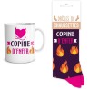 Coffret humour - Mug et chaussettes "copine"