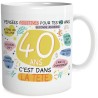 Mug féminin - Cadeau 40 ans