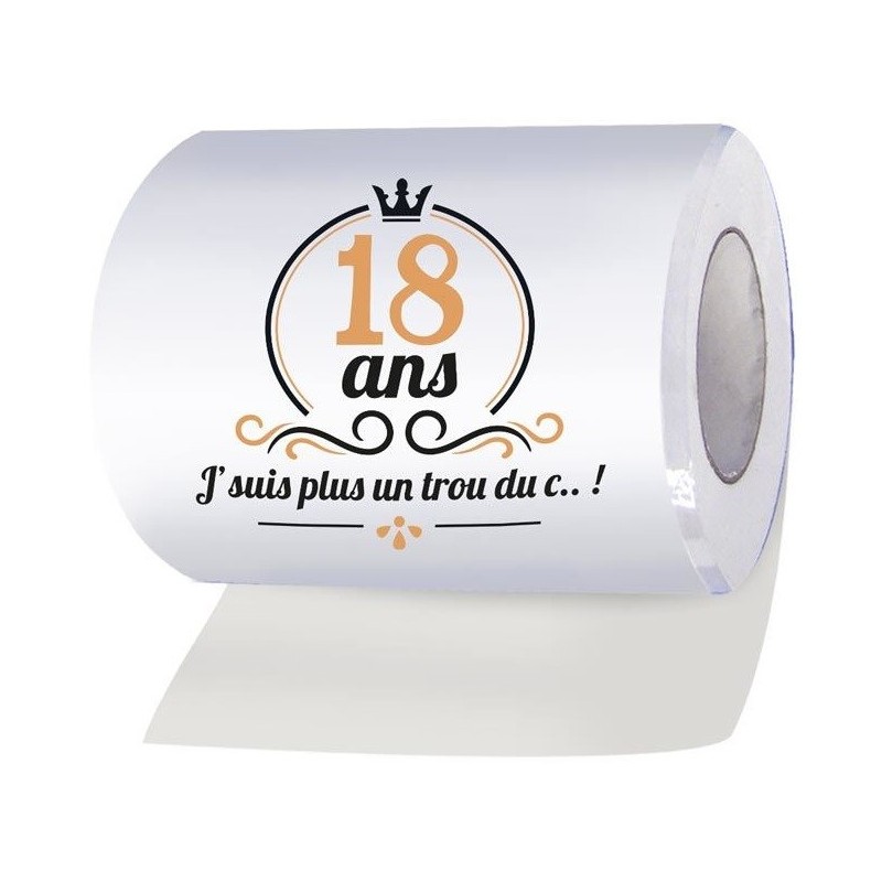 Rouleau papier WC - Cadeau 18 ans