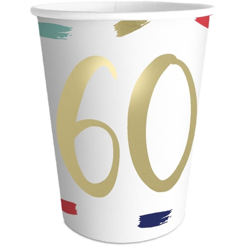 Pack 6 gobelets - Déco 60 ans