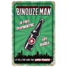 Plaque métal rétro "Binouze Man"