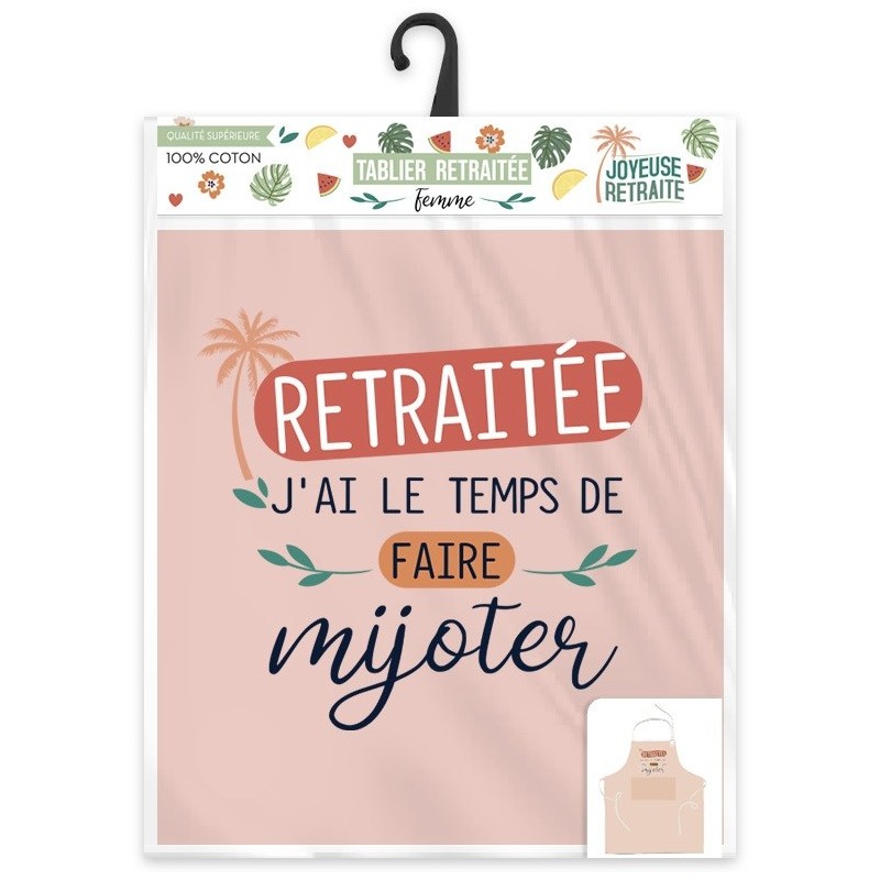 Tablier "faire mijoter" - Cadeau de retraite