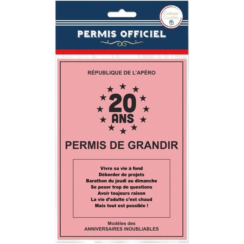 Permis de la 20 aine