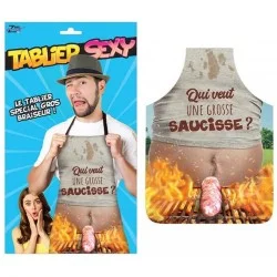 Tablier sexy saucisse - Cadeau humour pour barbecue